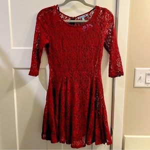 Floral Lace Winter Dress
